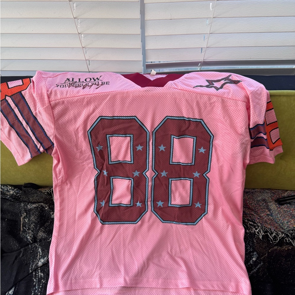 Pink Football Jersey with Number 88